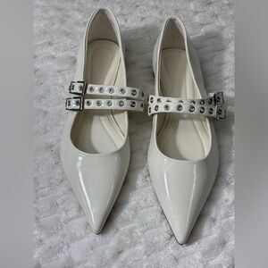 Open Edit Oriana Pointed Toe Mary Jane Flat Size:7M